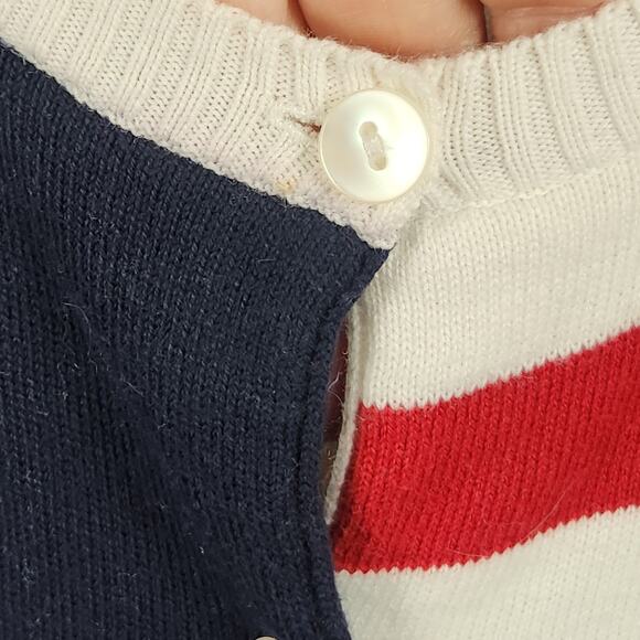 Liz Claiborne Lizsport 100% Cotton Cardigan Womens XL Patriotic VNTG 1970’s - Picture 5 of 14